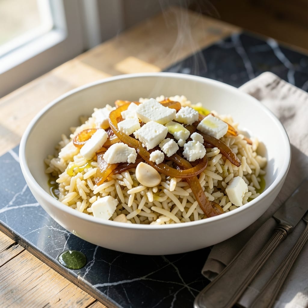 Feta Rice Recipe: Salty Creaminess With Fluffy Grains Feta Rice Recipe: Salty Creaminess With Fluffy Grains