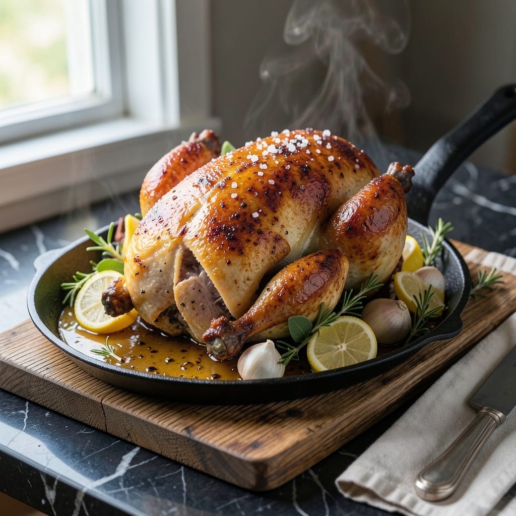 5 Star Roasted Chicken Recipe: Herb-Infused Golden Crisp Skin