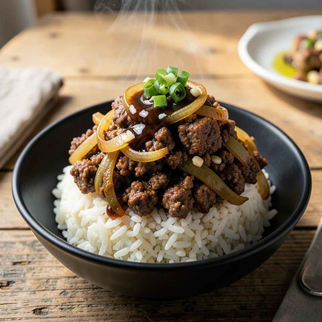Hamburger Rice Bowls Recipe: Savory Beef Over Fluffy Grains