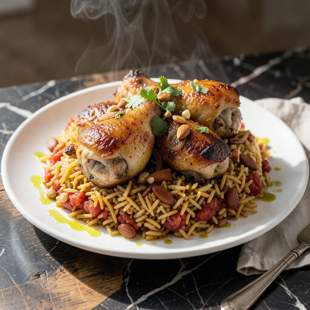 Chicken Kabsa Rice Recipe: Fragrant Spice-Infused Middle Eastern Feast