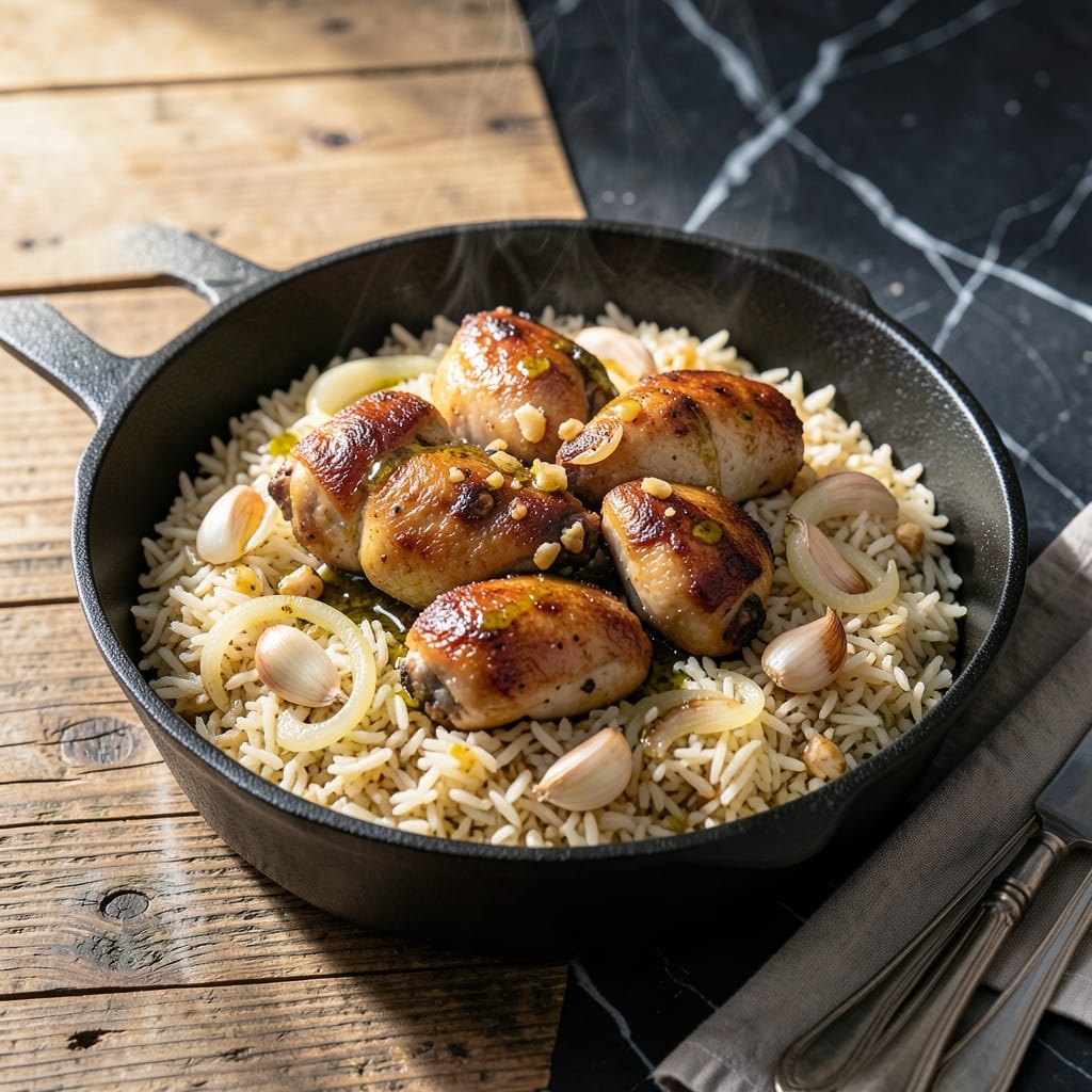 Bottom of the Pot Chicken and Rice Recipe: Crispy Golden Crust With Tender Grain