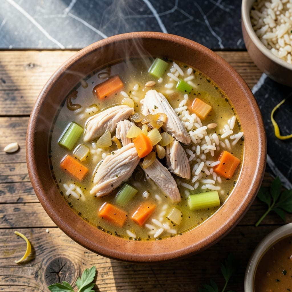 Copycat Recipe for Demos Chicken and Rice Soup: Greek Lemon-Infused Comfort Copycat Recipe for Demos Chicken and Rice Soup: Greek Lemon-Infused Comfort