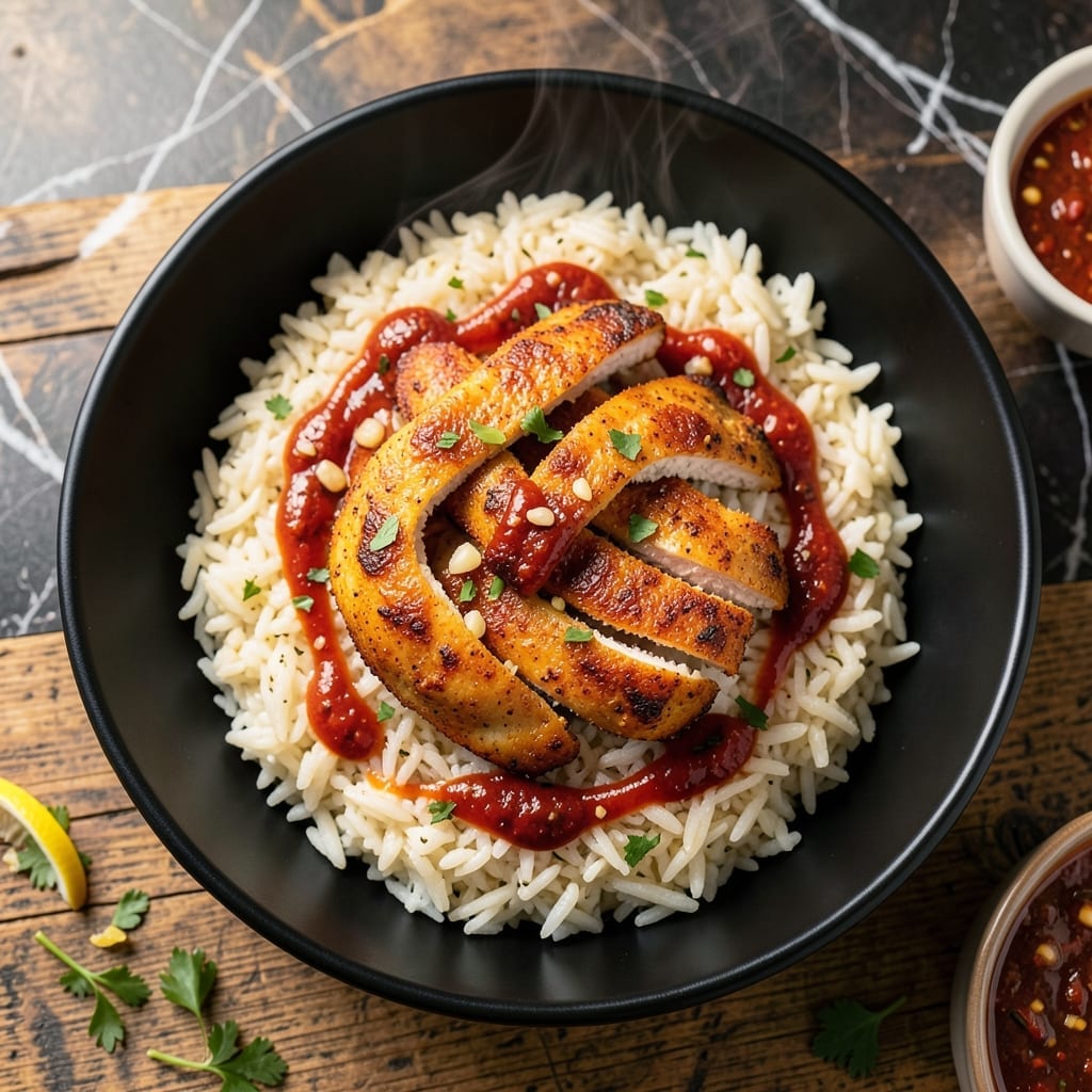 Nandos Chicken Strips and Rice Recipe: Peri-Peri Spiced Protein Over Fluffy Grains