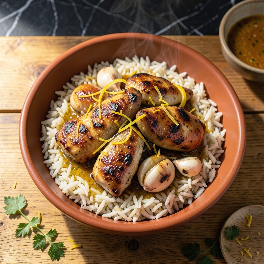 Greek Chicken and Lemon Rice Recipe: Mediterranean Citrus-Infused Feast