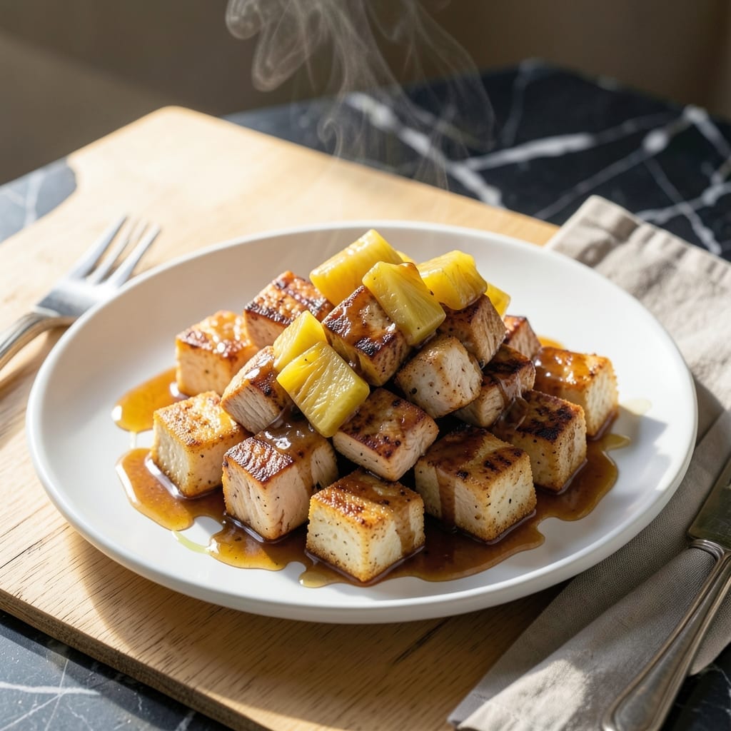 Hawaiian Chicken Tofu Recipe: Sweet Pineapple Glaze With Island Spice Hawaiian Chicken Tofu Recipe: Sweet Pineapple Glaze With Island Spice