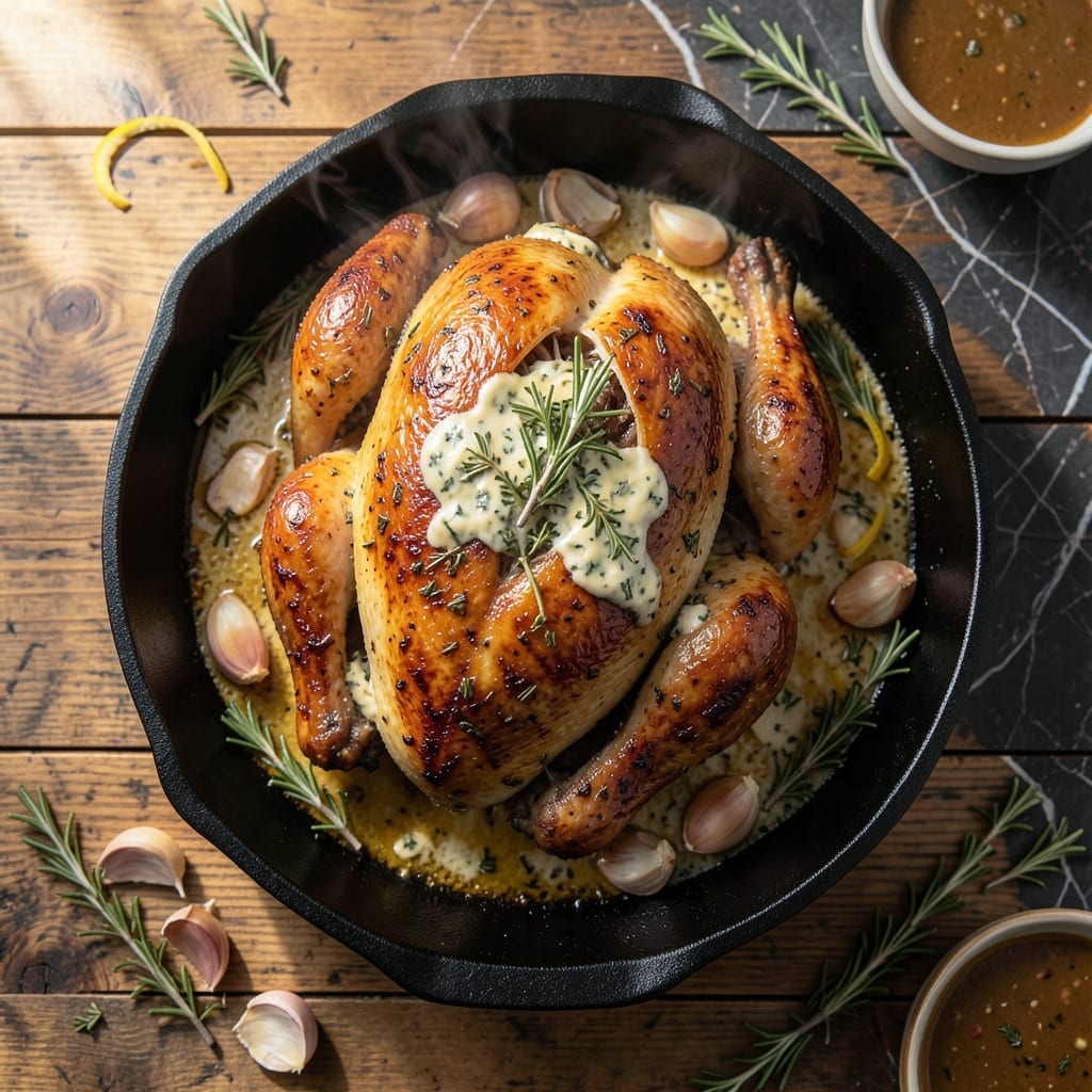 Full Chicken Recipe: Herb-Roasted with Crispy Golden Skin Full Chicken Recipe: Herb-Roasted with Crispy Golden Skin