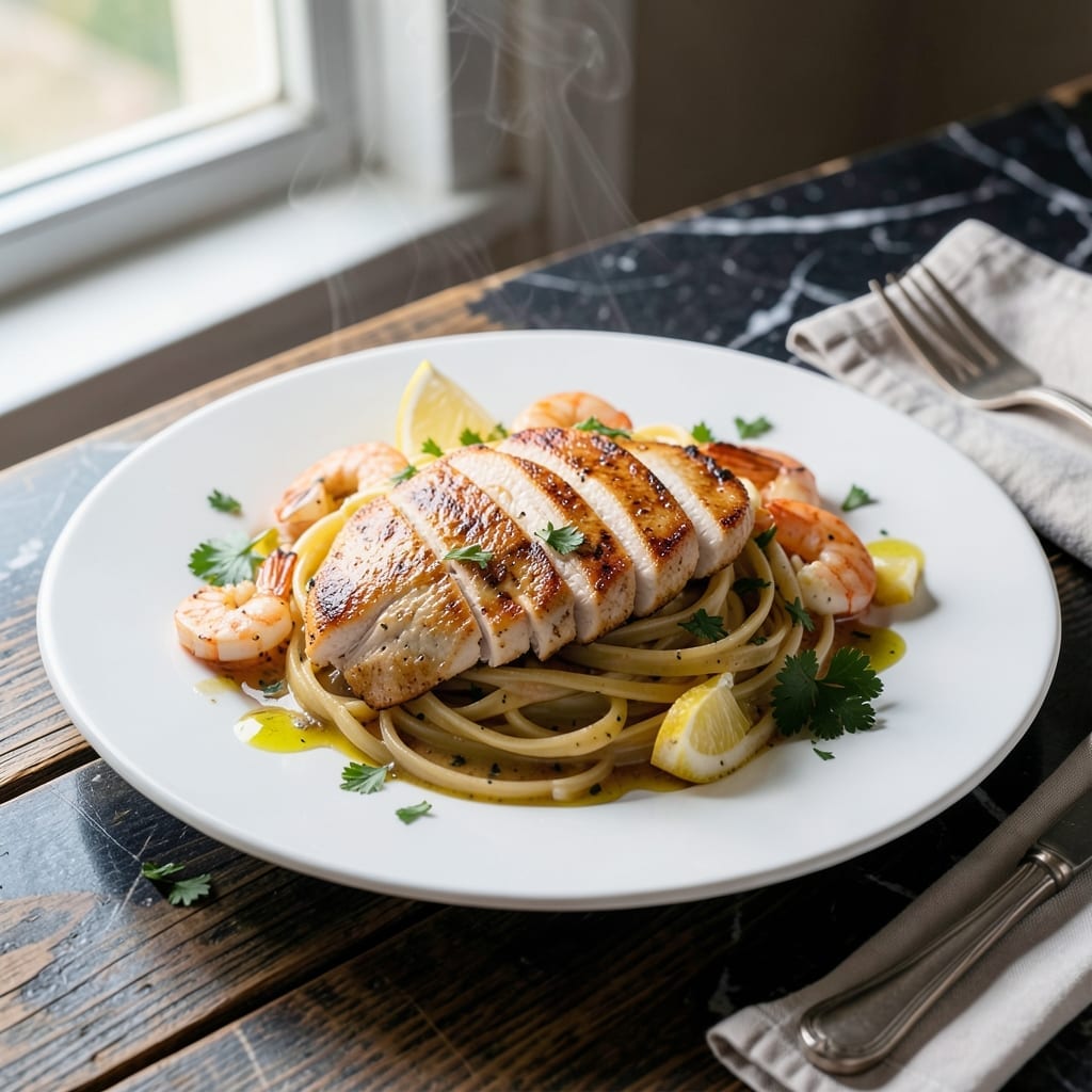 Chicken and Shrimp Scampi Recipe: Garlic-Butter Seafood and Poultry Duet Chicken and Shrimp Scampi Recipe: Garlic-Butter Seafood and Poultry Duet