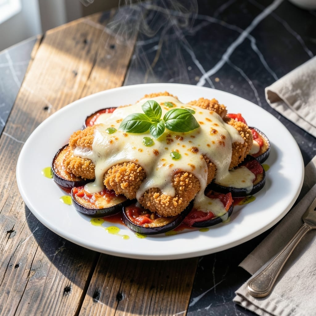 Chicken Eggplant Parmigiana Recipe: Layered Italian Comfort with Melty Cheese