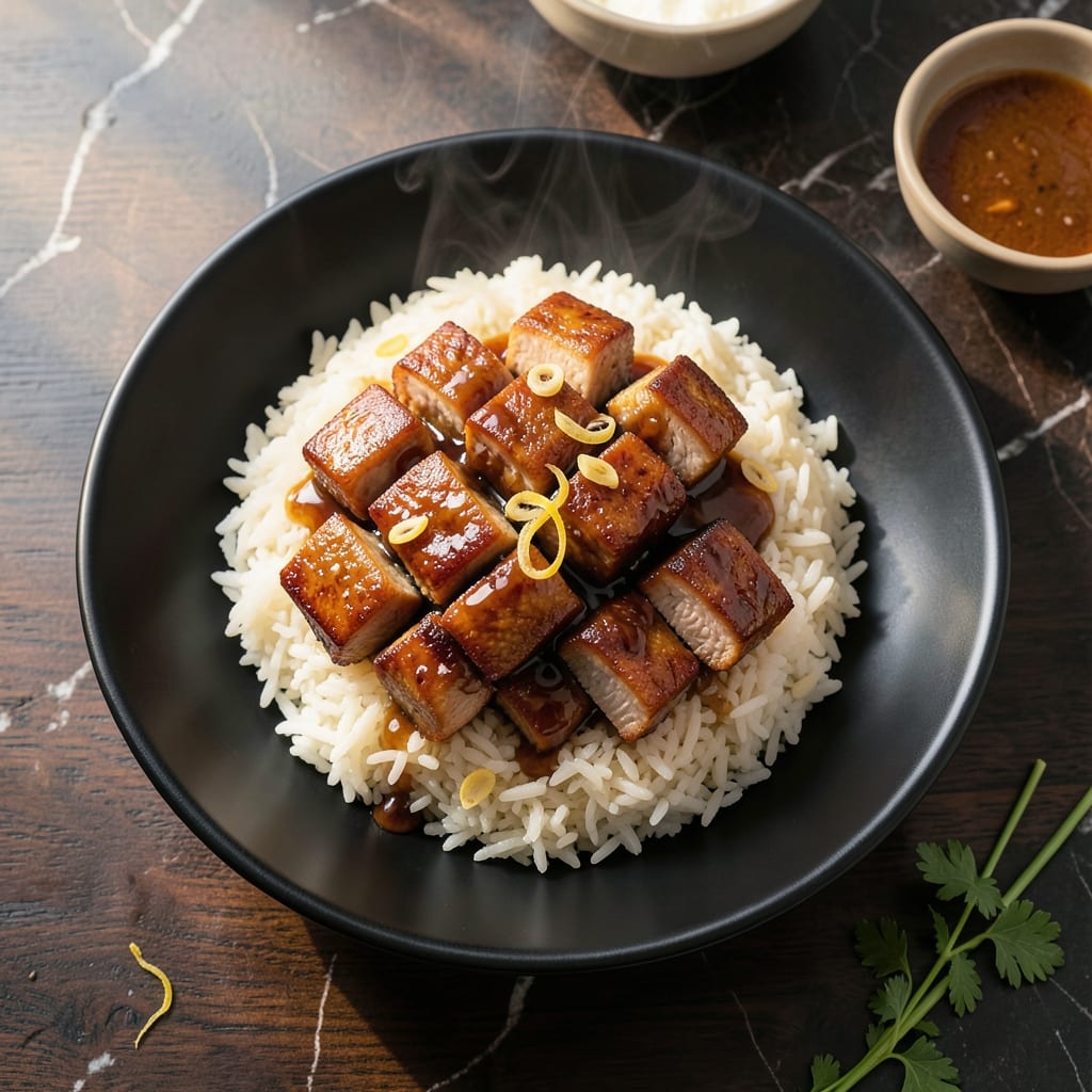 Pork and Rice Asian Recipe: Wok-Charred Umami With Jasmine Grains