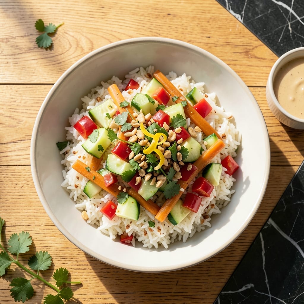 Coconut Rice Salad Recipe: Tropical Crunch in Every Bite