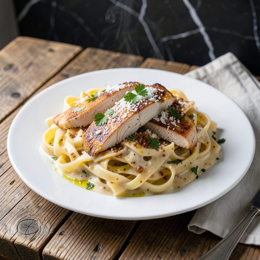 Chicken Alfredo Recipe: Silky Fettuccine With Parmesan Cream Sauce Chicken Alfredo Recipe: Silky Fettuccine With Parmesan Cream Sauce