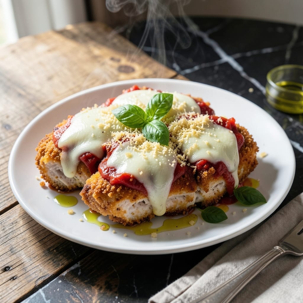 Authentic Chicken Parmigiana Recipe: Crispy Cutlets With Marinara And Mozzarella