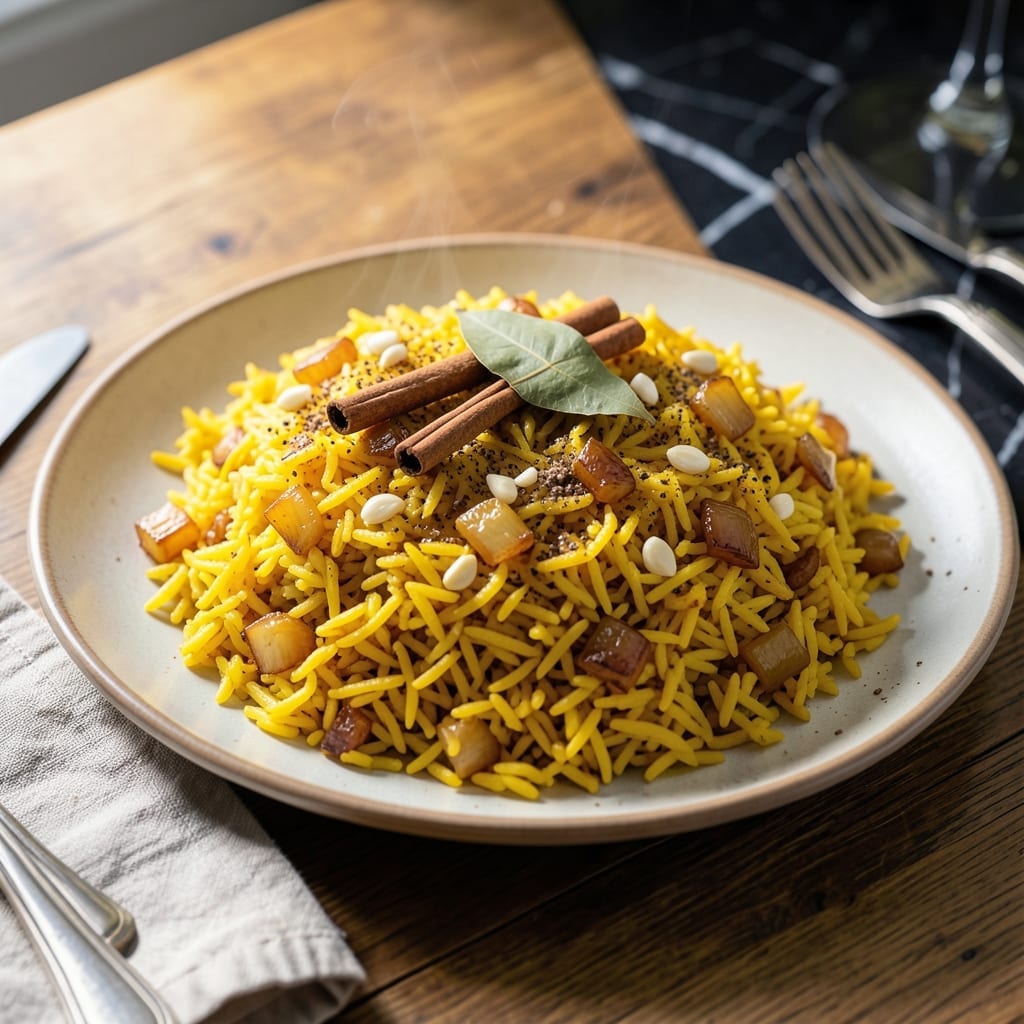 Halal Yellow Rice Recipe: Turmeric-Spiced Fragrance in One Pot