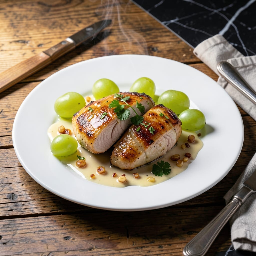 Chicken Veronique Recipe: White Wine and Grape Elegance