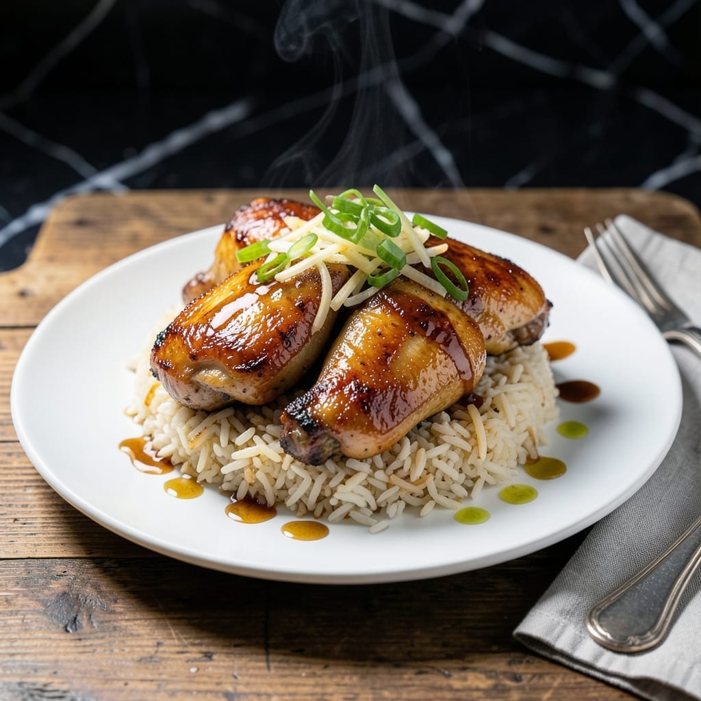 Ginger Scallion Chicken and Rice Recipe: Wok-Seared Fragrance Over Fluffy Grains Ginger Scallion Chicken and Rice Recipe: Wok-Seared Fragrance Over Fluffy Grains