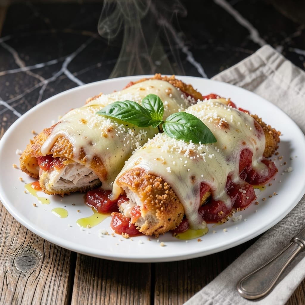 Chicken Parmesan Recipe: Crispy Breaded Cutlets With Melted Mozzarella Chicken Parmesan Recipe: Crispy Breaded Cutlets With Melted Mozzarella
