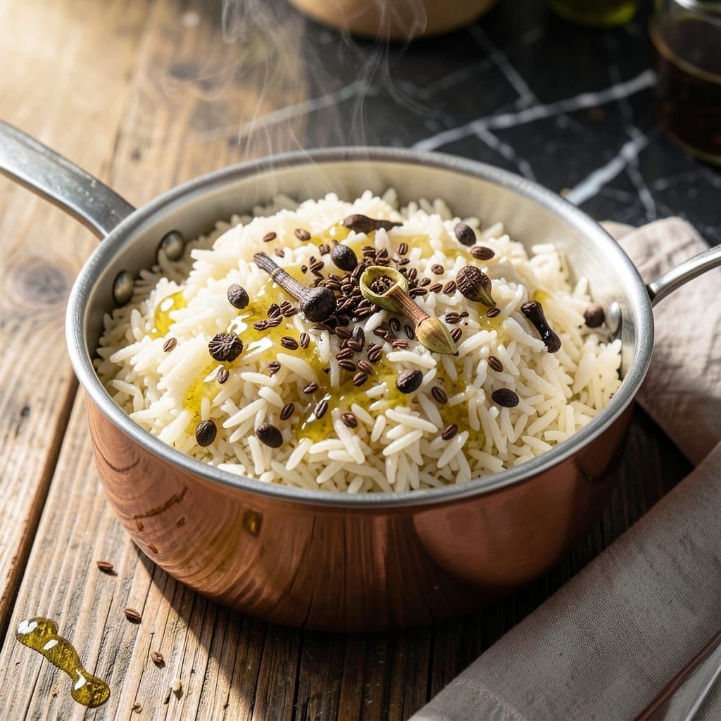 Flavorful Basmati Rice Recipe: Aromatic Grains With Toasted Spice Infusion Flavorful Basmati Rice Recipe: Aromatic Grains With Toasted Spice Infusion