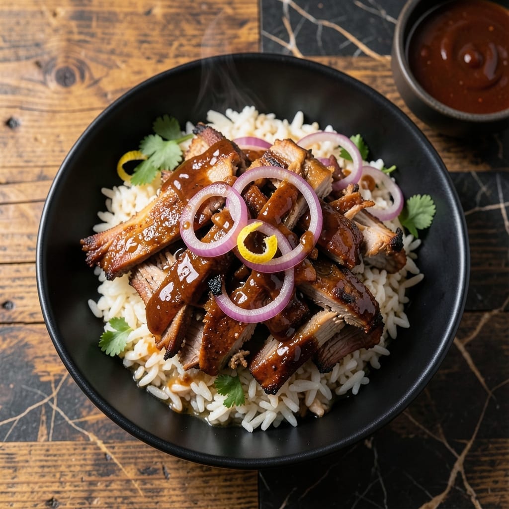 Pulled Pork Rice Bowl Recipe: Smoky BBQ Over Fluffy Grains Pulled Pork Rice Bowl Recipe: Smoky BBQ Over Fluffy Grains