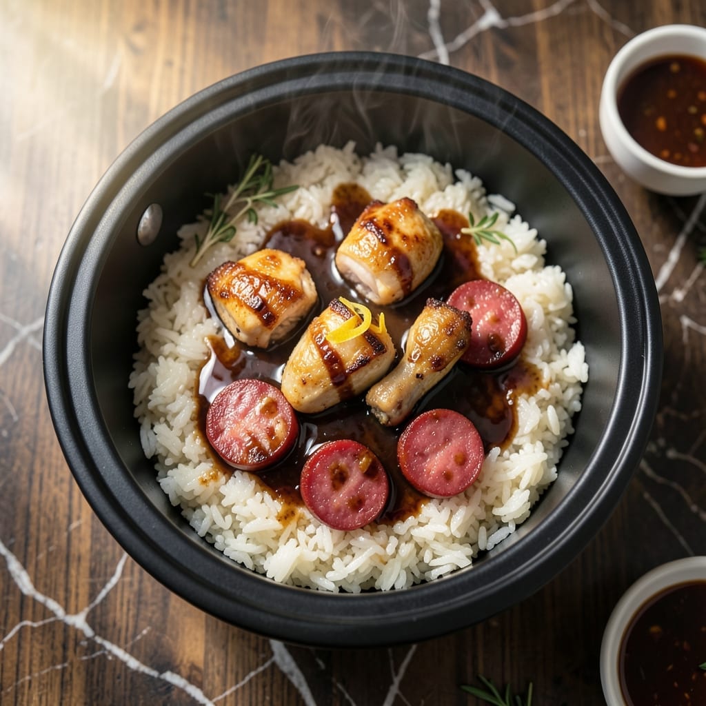 Claypot Chicken Rice Cooker Recipe: Fragrant One-Pot Rice Bowl