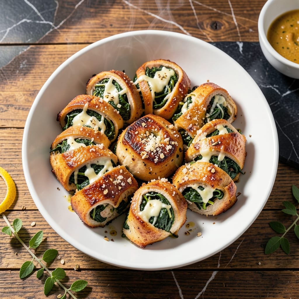 Stuffed Chicken Roll Recipe: Spinach and Cheese Stuffed Delight