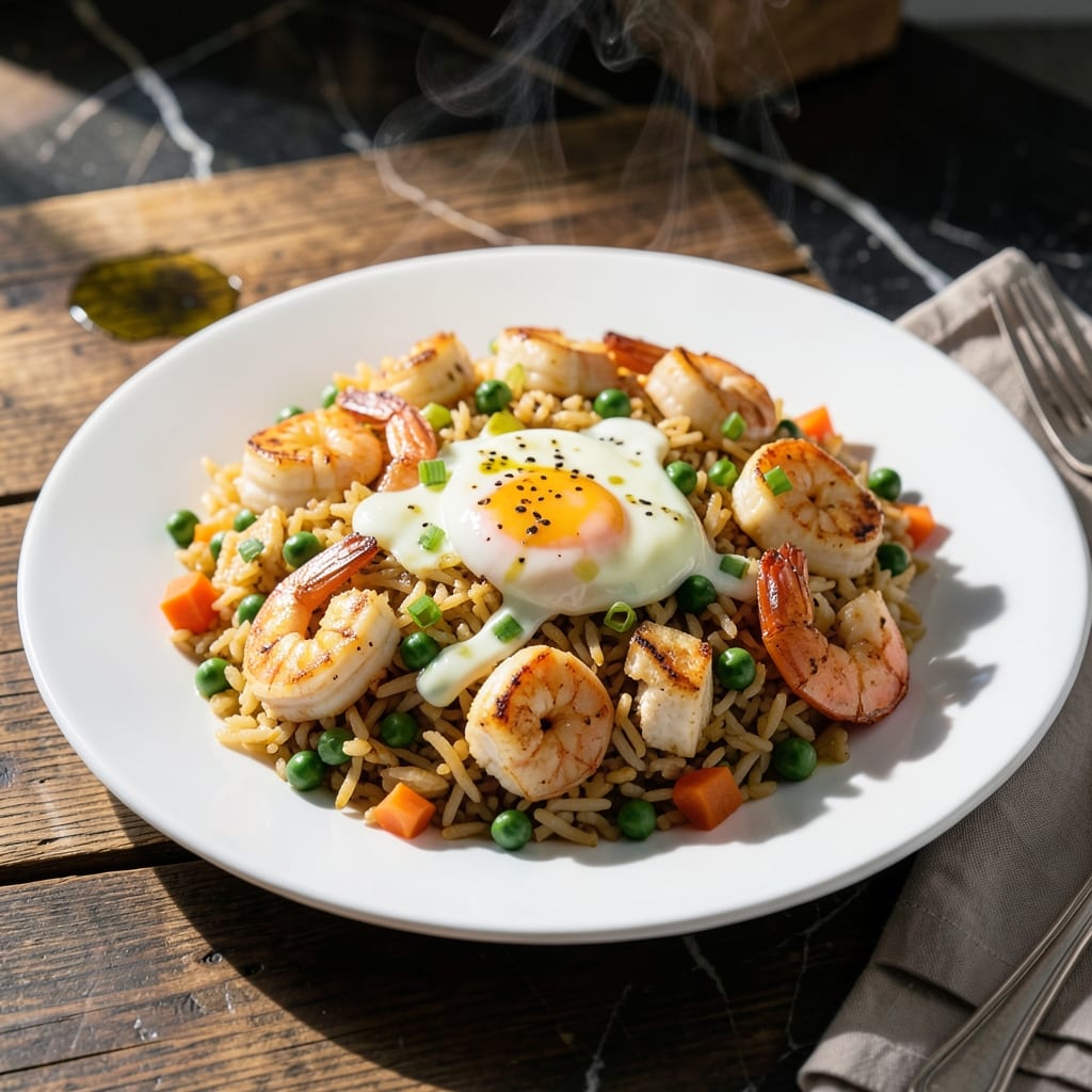 Chicken and Shrimp Fried Rice Recipe: Wok-Seared Protein in 20 Minutes