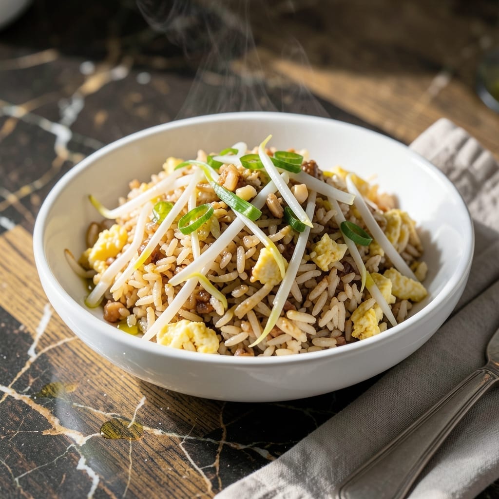 Fried Rice Recipe With Bean Sprouts: Wok-Charred Street Food Authenticity