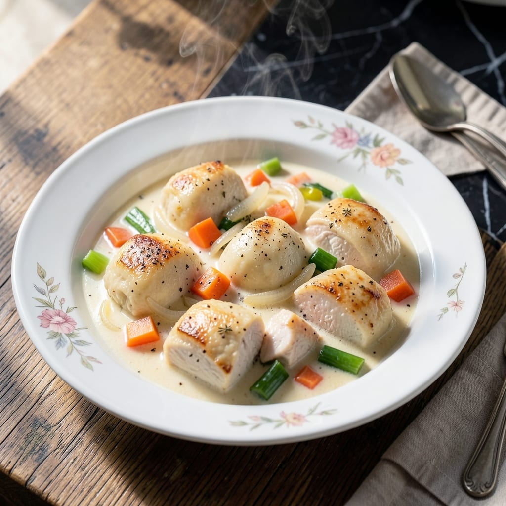 Creamy Chicken Dumpling Recipe: Old-Fashioned Comfort in a Bowl Creamy Chicken Dumpling Recipe: Old-Fashioned Comfort in a Bowl