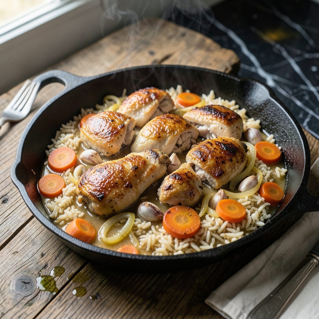 Oven Baked One Dish Chicken and Rice Recipe: Hands-Off Weeknight Dinner