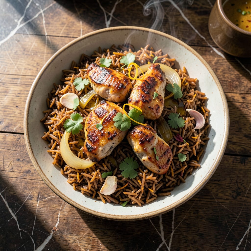 Brown Rice Chicken Biryani Recipe: Aromatic One-Pot Spiced Delight