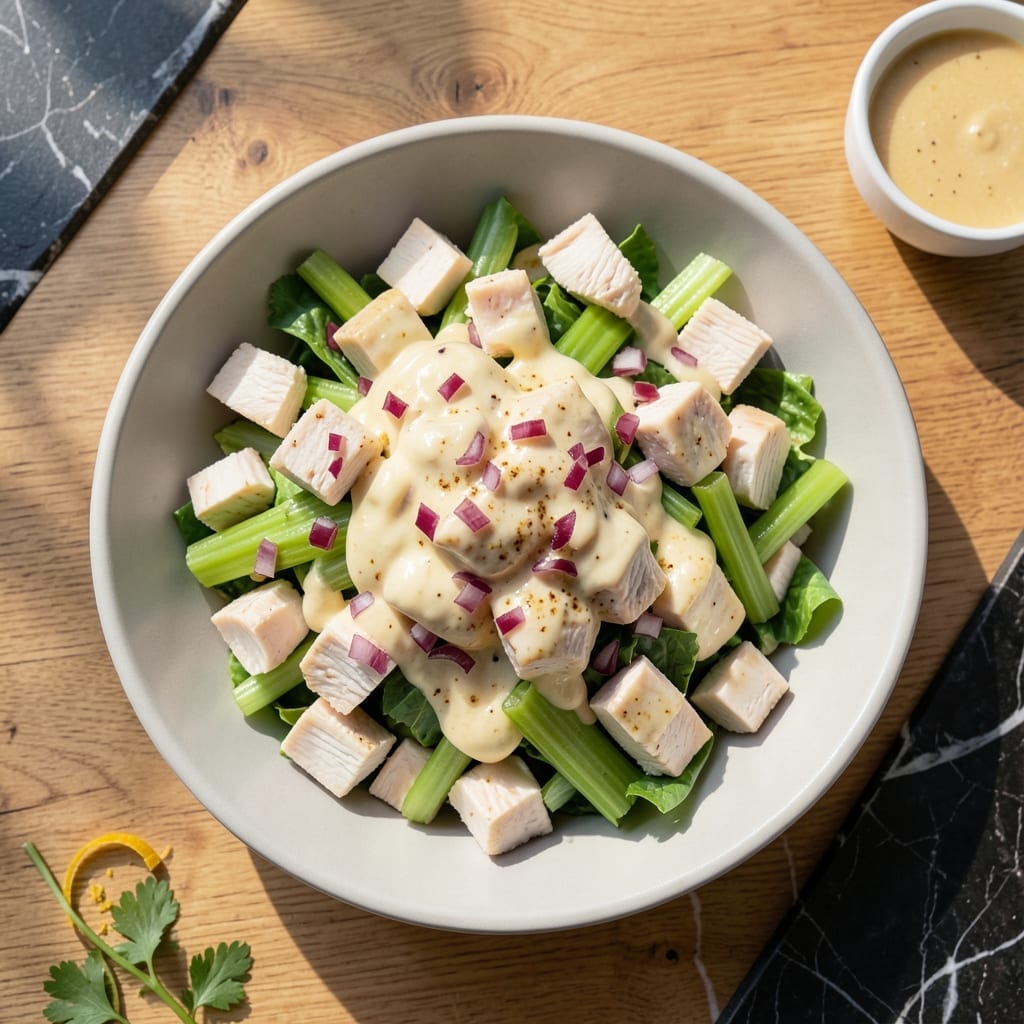 Cold Chicken Salad Recipe: Crunchy Veggies and Creamy Dressing