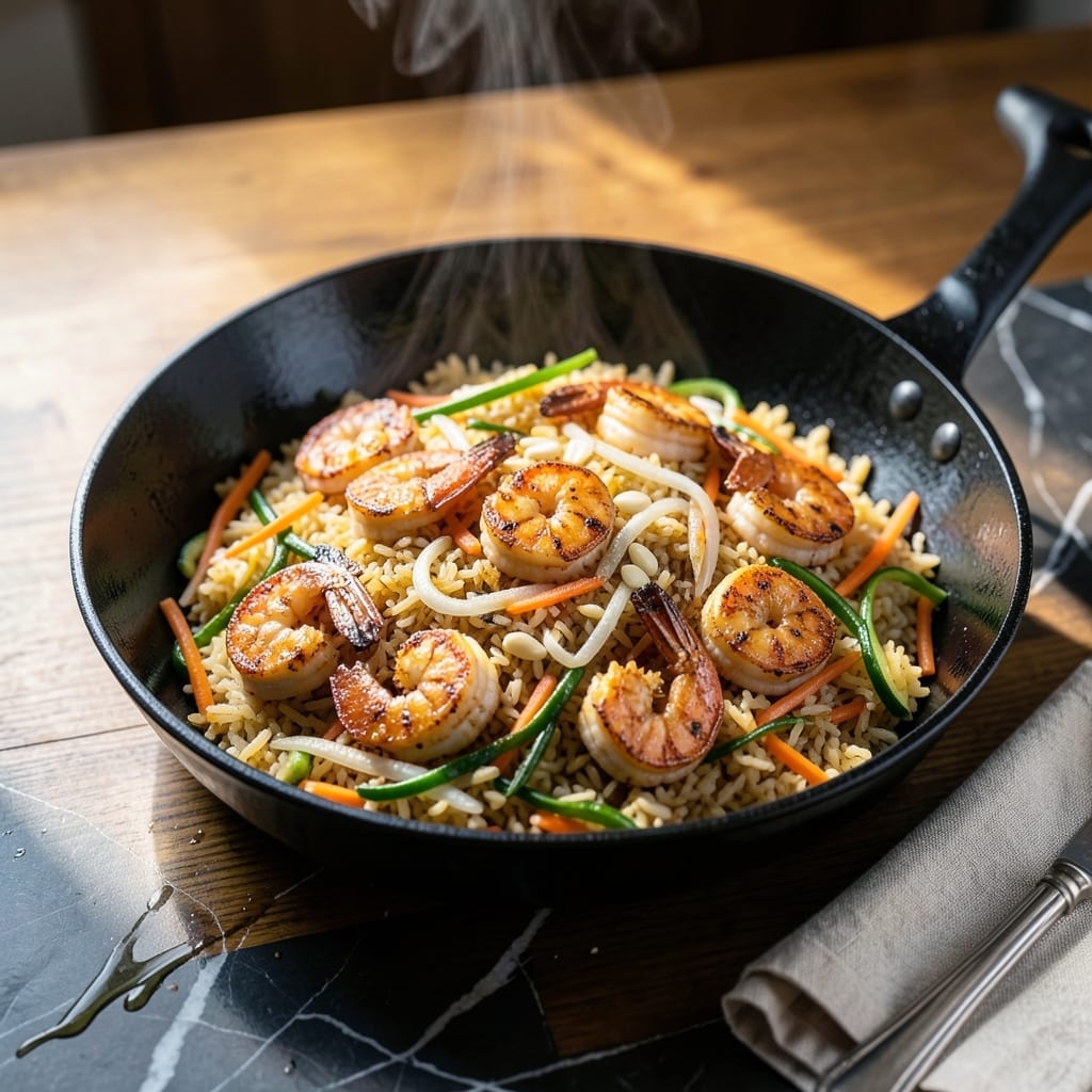 Hibachi Style Shrimp Fried Rice Recipe: Wok-Seared Umami with Charred Vegetables