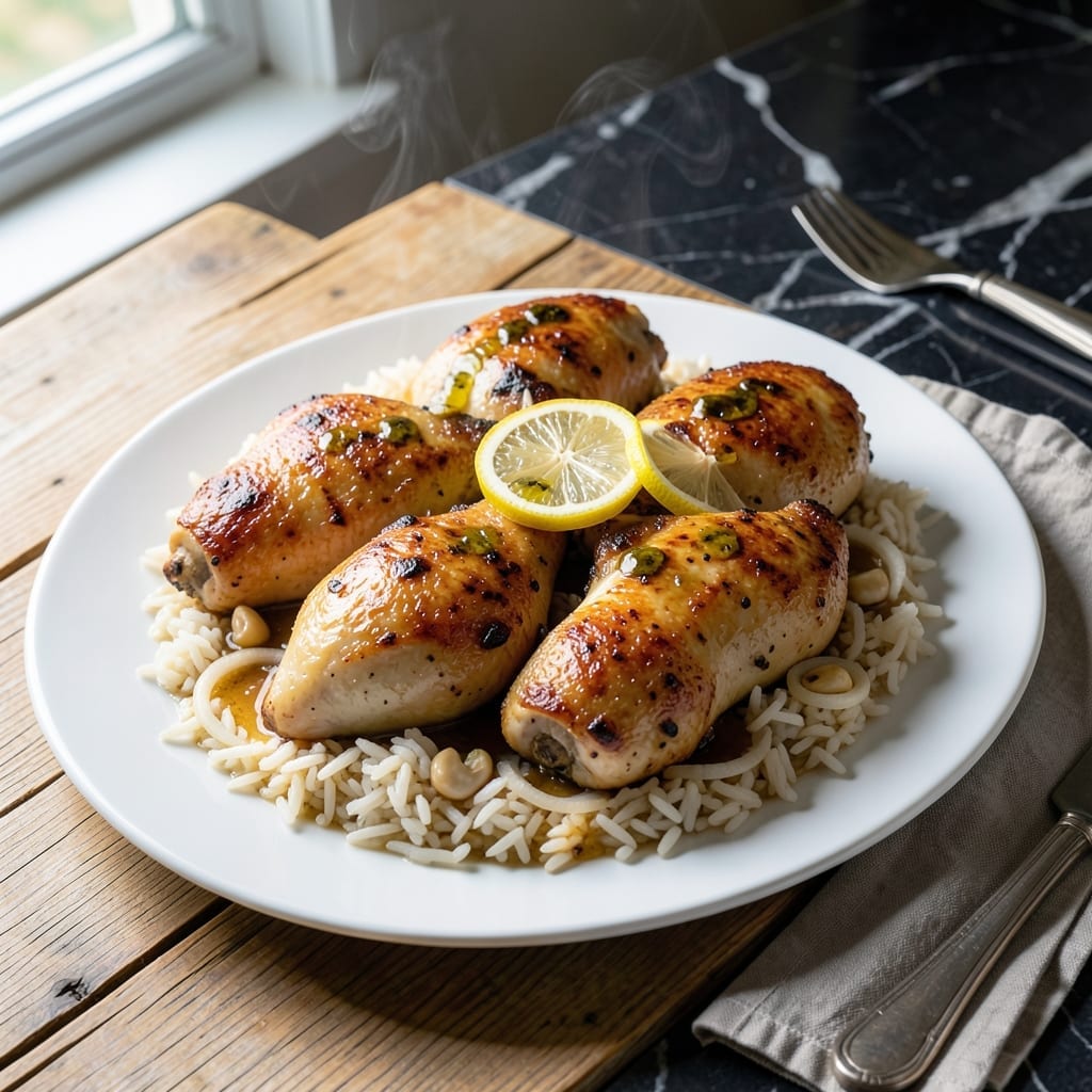 Baked Lemon Chicken and Rice Recipe: Zesty One-Pan Comfort
