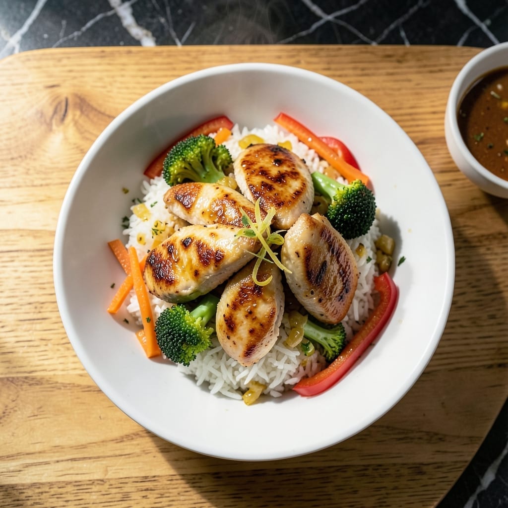 Healthy Chicken Rice Bowl Recipe: Balanced Protein and Veggies in One Pan
