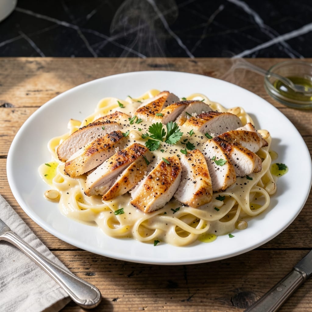 Homemade Chicken Fettuccine Alfredo Recipe: Silky Ribbons With Herb-Infused Cream