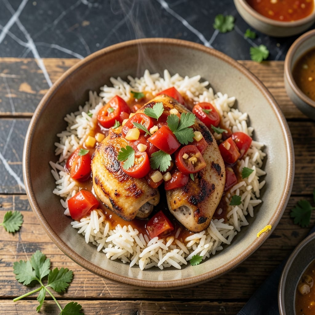 Chicken Rice and Stewed Tomatoes Recipe: Hearty One-Pot Meal Chicken Rice and Stewed Tomatoes Recipe: Hearty One-Pot Meal