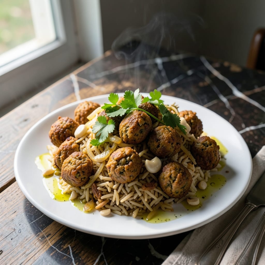 Falafel Rice Recipe: Middle Eastern Spiced One-Pan Dinner Falafel Rice Recipe: Middle Eastern Spiced One-Pan Dinner