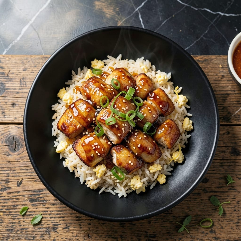 Honey Sesame Chicken And Egg Fried Rice Recipe: Sweet Savory Wok Tossed Delight