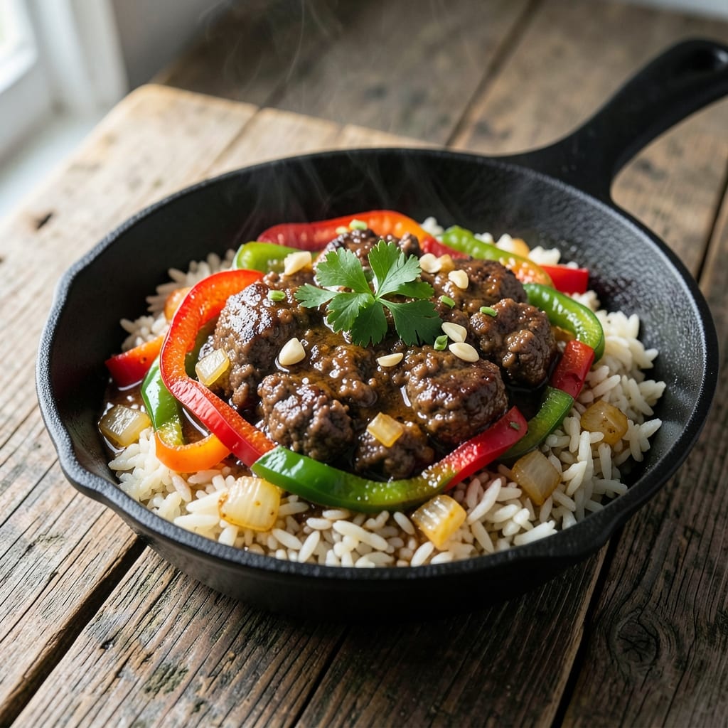 Ground Beef Bell Pepper Rice Recipe: Savory One-Skillet Meal