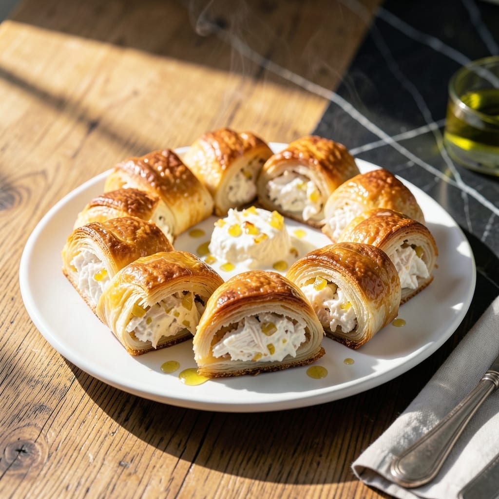 Chicken Friand Recipe: Flaky Pastry With Creamy Chicken Filling Chicken Friand Recipe: Flaky Pastry With Creamy Chicken Filling