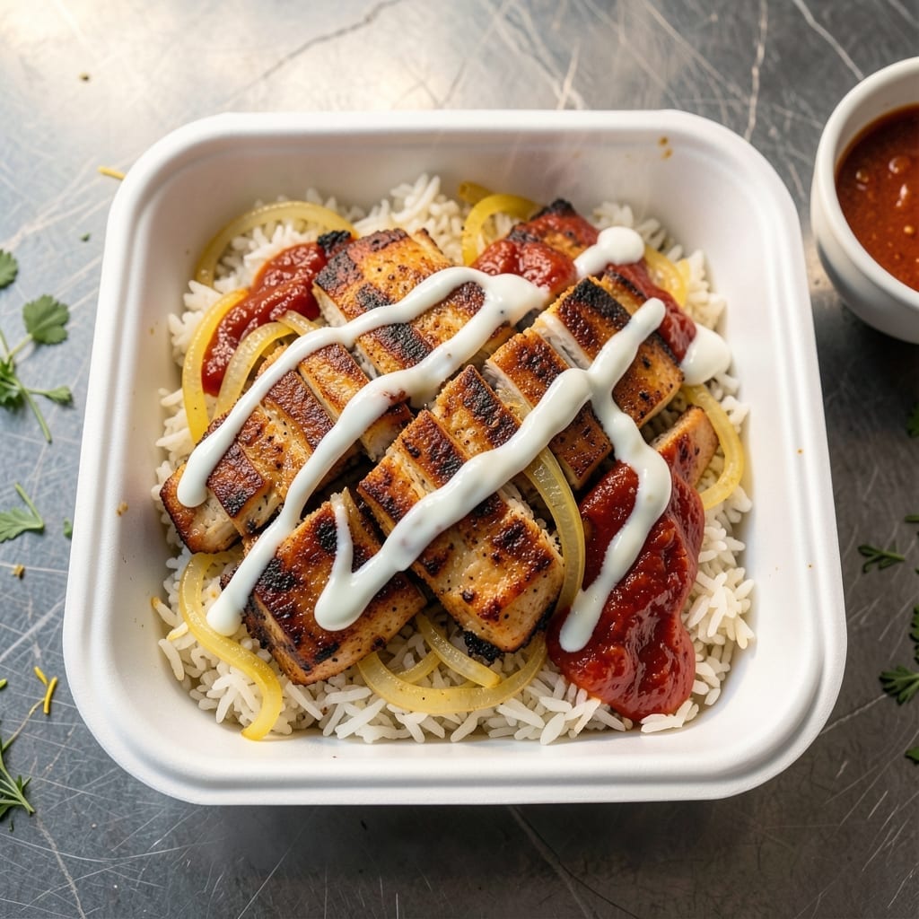 Halal Food Truck Chicken and Rice Recipe: Street-Style Spice and Flavor