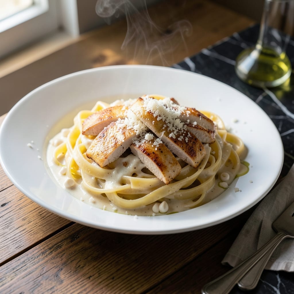 Creamy Chicken Fettuccine Recipe: Silky Ribbons in Parmesan Sauce