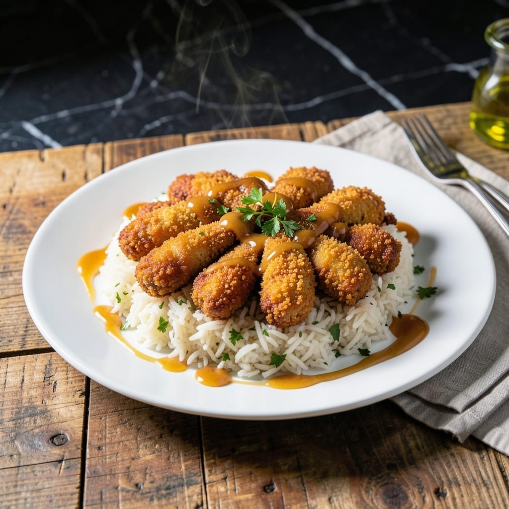 Chicken Tenders and Rice Recipe: Crispy Tenders Over Fluffy Grains Chicken Tenders and Rice Recipe: Crispy Tenders Over Fluffy Grains