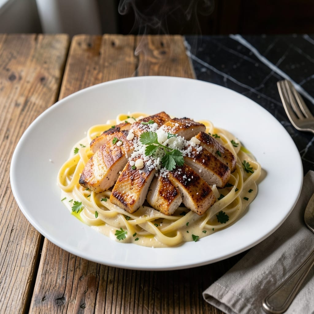Chicken Alfredo Home Recipe: Silky Fettuccine With Garlic-Infused Cream