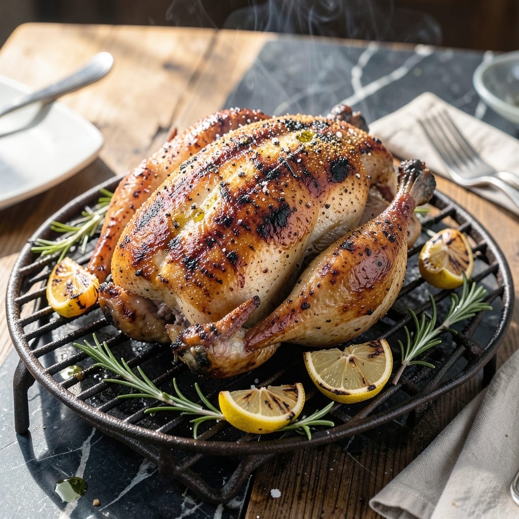 Whole Grill Chicken Recipe: Smoky Char and Juicy Meat Off the Flame