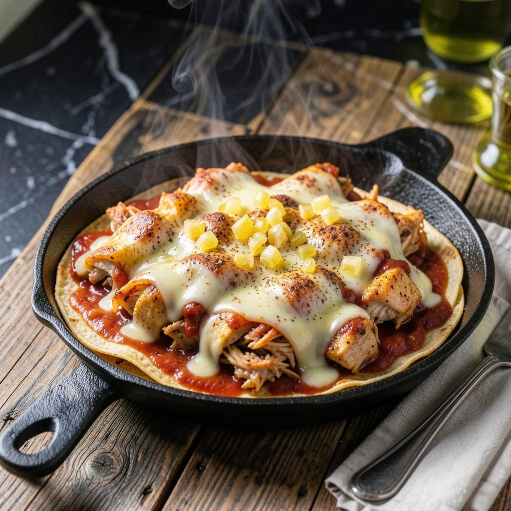 Chicken Enchilada Skillet Recipe: Cheesy Tex-Mex Flavor in One Pan