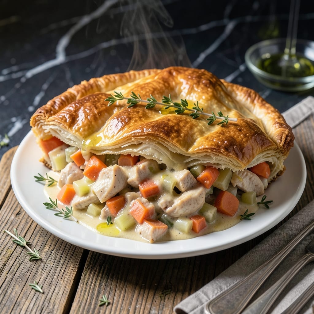 Banquet Chicken Pot Pie Recipe: Flaky Crust Over Hearty Homestyle Filling