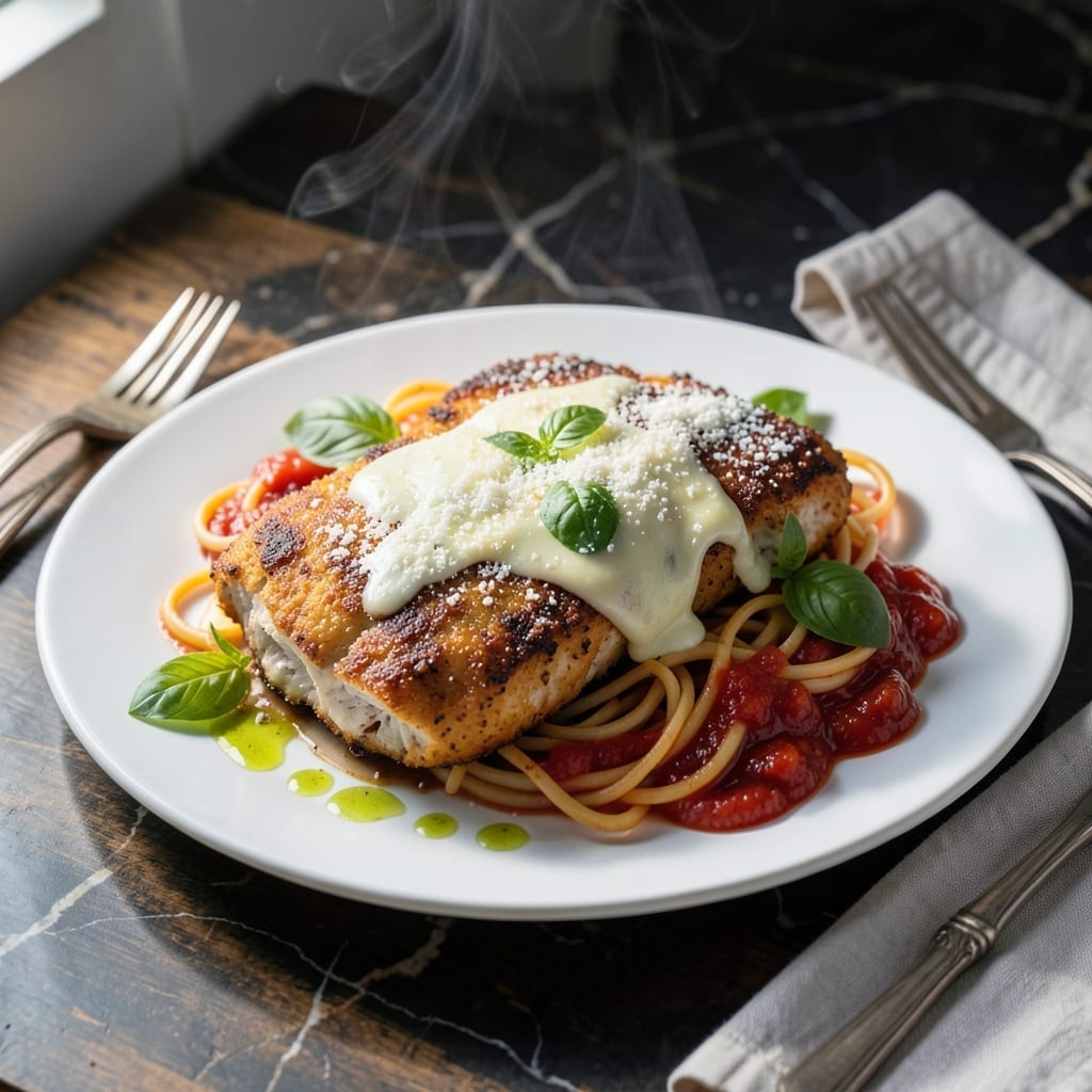 Chicken Parmesan Recipe With Noodles: Crispy Cutlets Over Al Dente Pasta