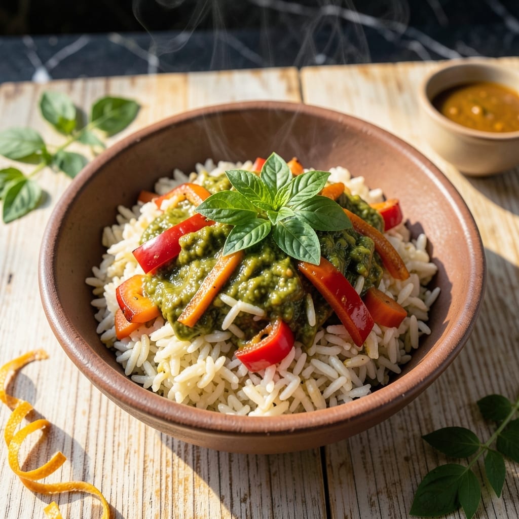 Green Curry Fried Rice Recipe: Thai-Inspired Wok Tossed Flavor Bomb