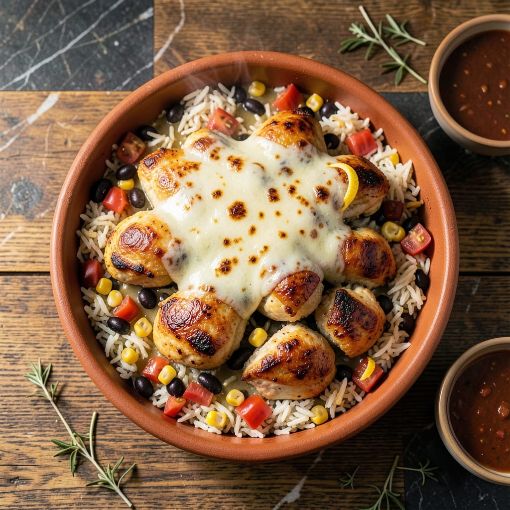 Recipe for Mexican Chicken and Rice Casserole: Cheesy Spiced One-Dish Wonder