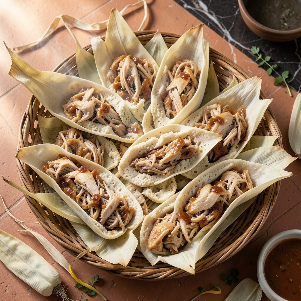 Chicken Tamale Recipe: Steamed Masa With Spiced Fillings Chicken Tamale Recipe: Steamed Masa With Spiced Fillings